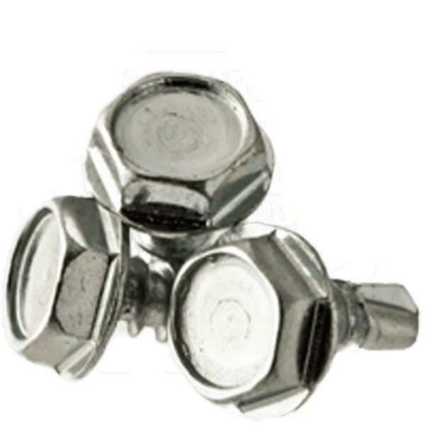 Self-Drilling Screw, #14 x 3 in, Zinc Plated Steel Hex Head Hex Drive, 1000 PK, Newport Fasteners, Mfr#: 271770-1000